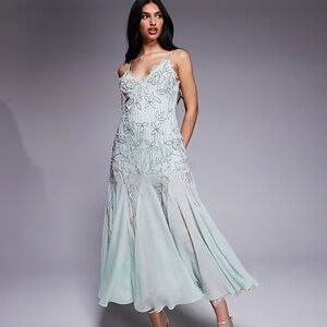 ISO ASOS Light Green Maxi Dress